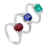 Anello Gioielleria Dossena  Donna Preziosi in Oro Zaffiro blu 0.93 Ct L4ACD ZAFFIRO BLU - L4ACD ZAFFIRO BLU